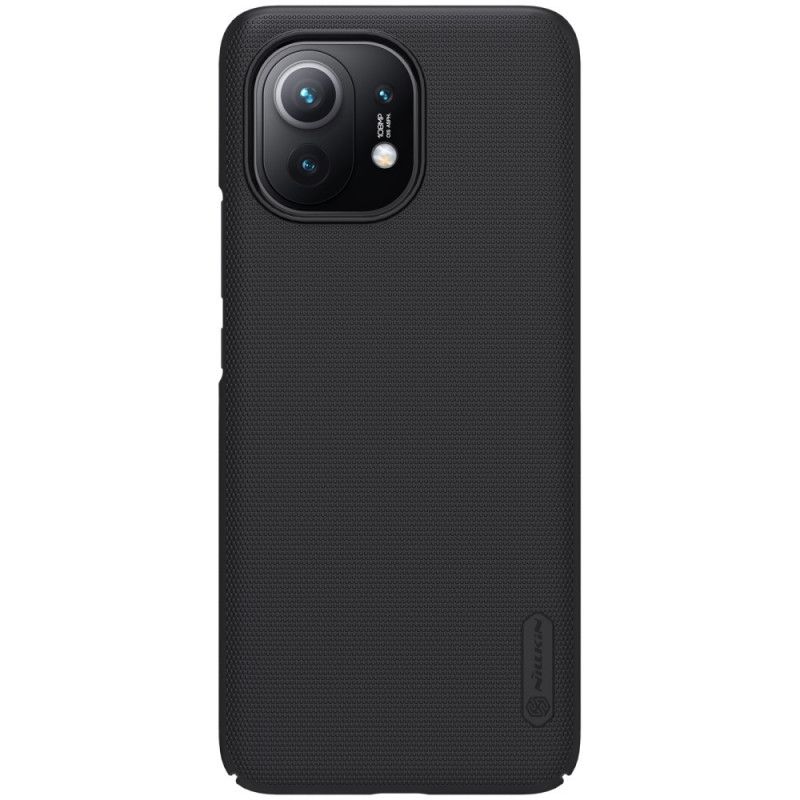 Hoesje voor Xiaomi Mi 11 Wit Zwart Stijve Frosted Nillkin