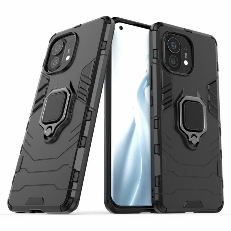 Hoesje Xiaomi Mi 11 Rood Zwart Resistente Ring