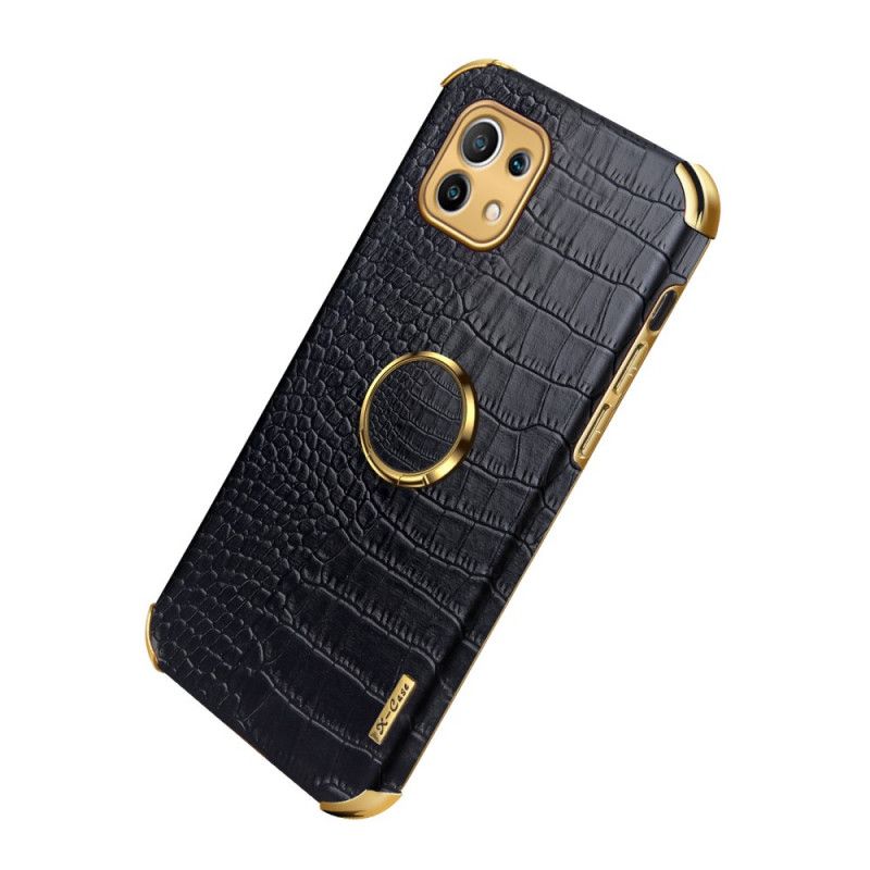 Hoesje Xiaomi Mi 11 Wit Zwart Krokodillenleer Effect X-Case
