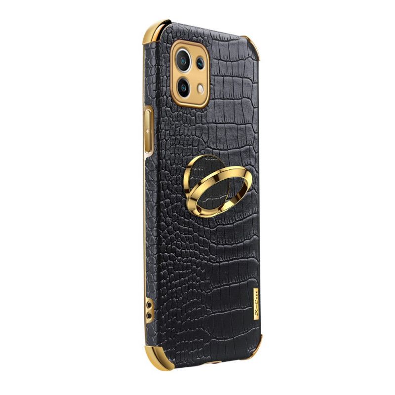 Hoesje Xiaomi Mi 11 Wit Zwart Krokodillenleer Effect X-Case