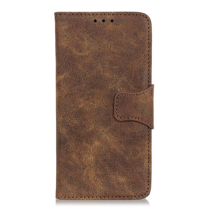 Leren Hoesje Xiaomi Mi 11 Koffie Grijs Vintage Splitleer