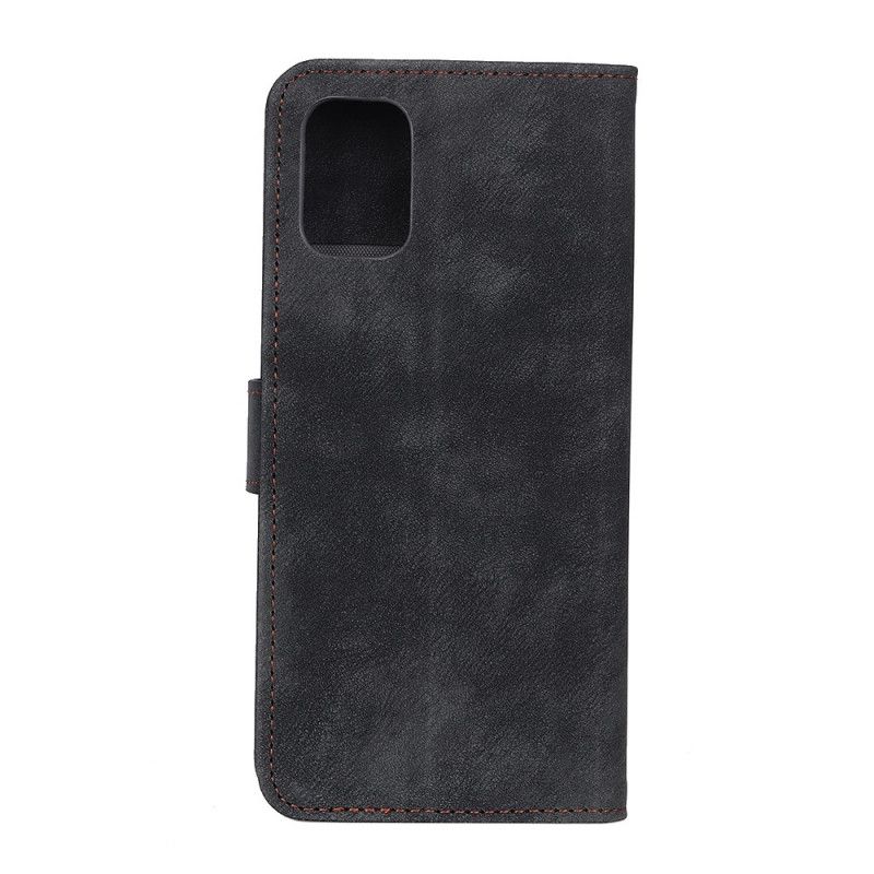 Leren Hoesje Xiaomi Mi 11 Rood Zwart Telefoonhoesje Vintage Leerstijl