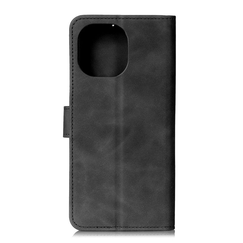 Leren Hoesje Xiaomi Mi 11 Rood Zwart Vintage Khazneh Leereffect