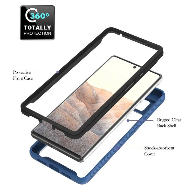 Cover Hoesje Google Pixel 6 Telefoonhoesje Hybride Afgeschuinde Randen Met Ring