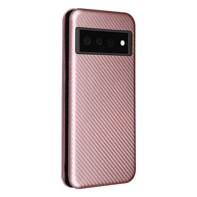 Folio-hoesje Voor Google Pixel 6 Gekleurde Carbon Siliconen