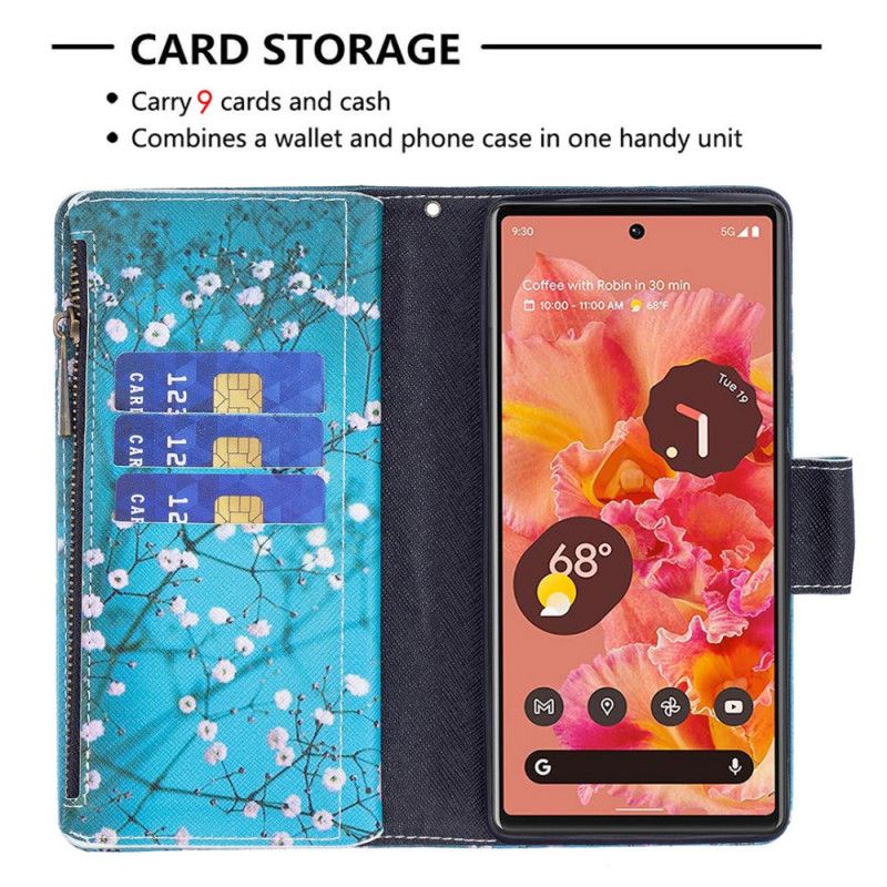 Leren Hoesje Google Pixel 6 Boomzak Met Rits