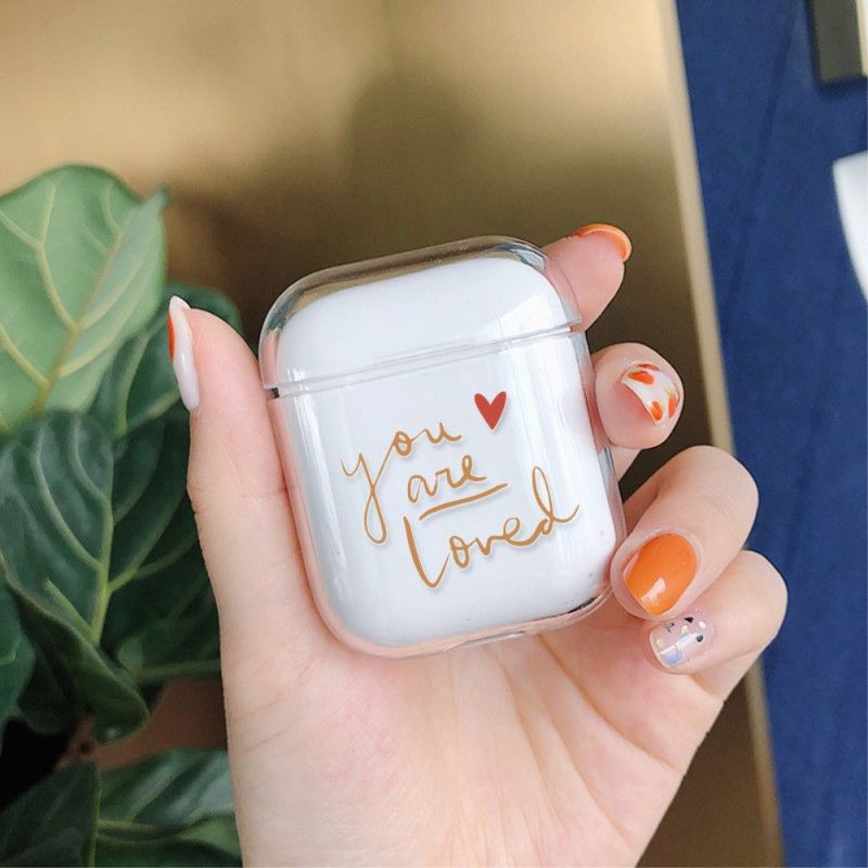 Case Hoesje AirPods Rood Zwart Telefoonhoesje Liefde