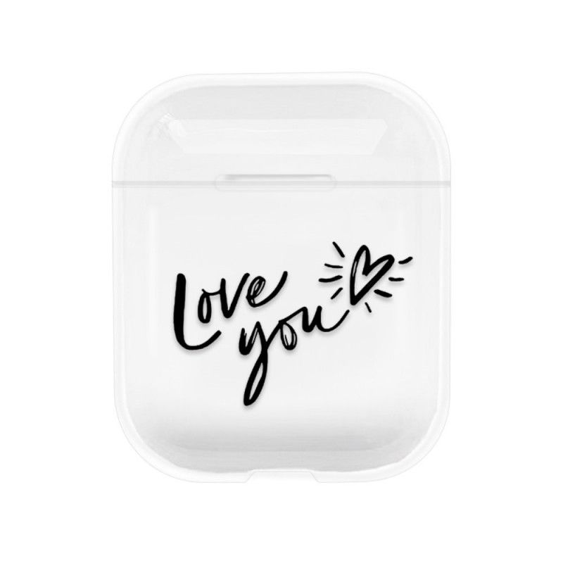 Case Hoesje AirPods Rood Zwart Telefoonhoesje Liefde