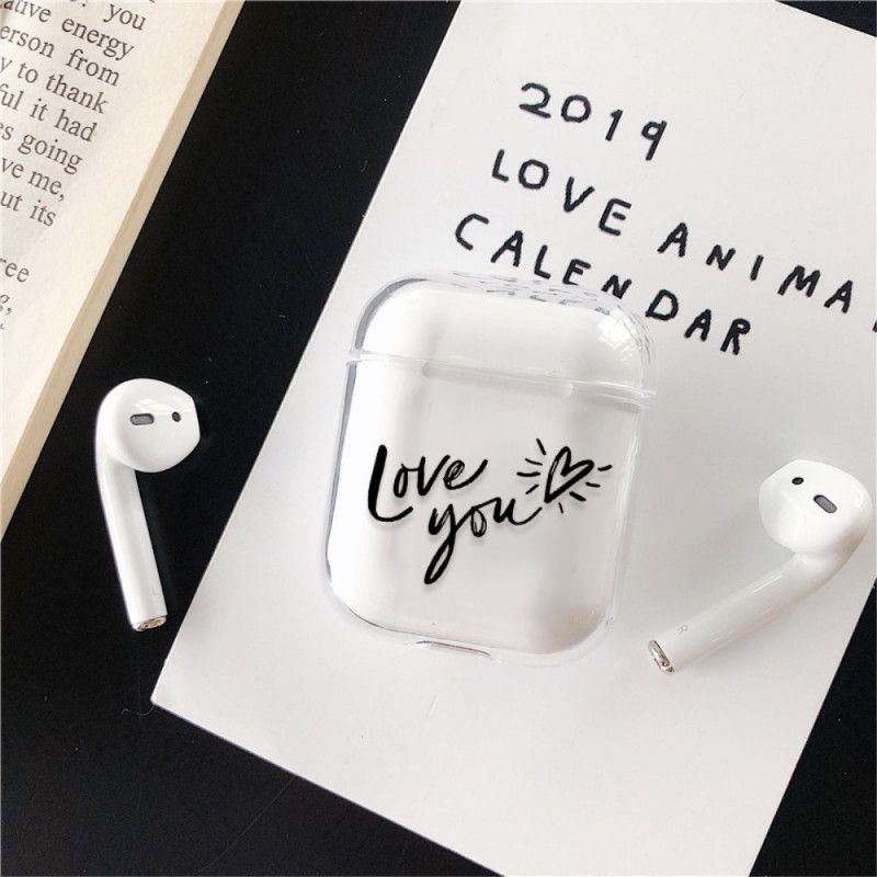 Case Hoesje AirPods Rood Zwart Telefoonhoesje Liefde