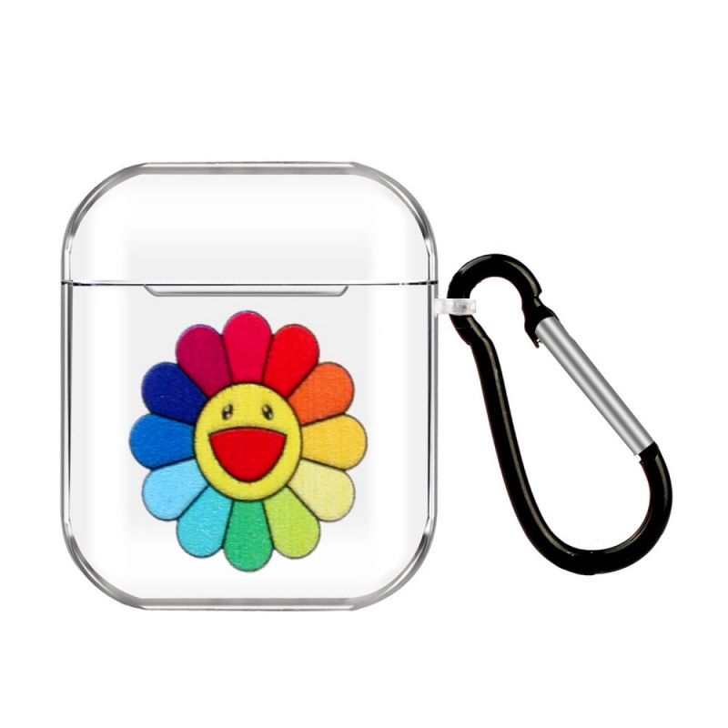 Case Hoesje AirPods Telefoonhoesje Siliconen Regenboogbloemenserie