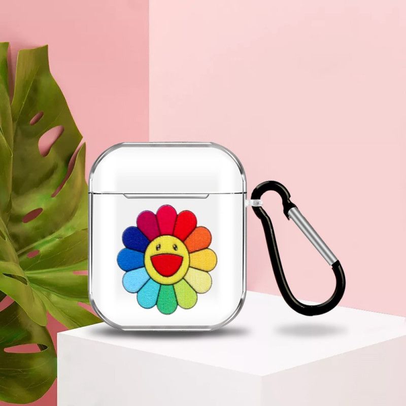 Case Hoesje AirPods Telefoonhoesje Siliconen Regenboogbloemenserie