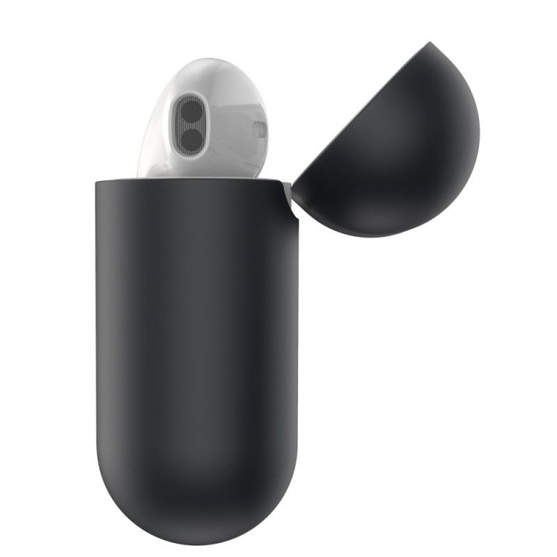 Hoesje AirPods Grijs Zwart Siliconen Baseus