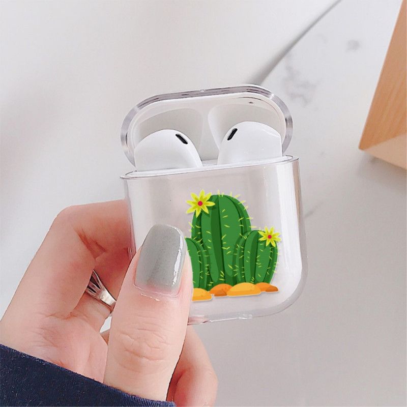 Hoesje voor AirPods Geel Rood Transparante Cactus
