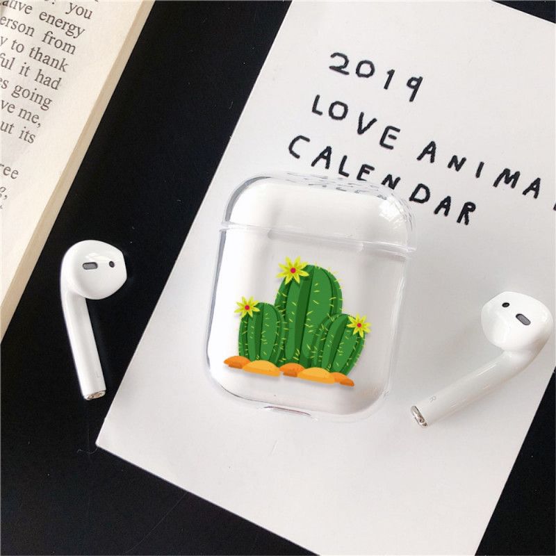 Hoesje voor AirPods Geel Rood Transparante Cactus
