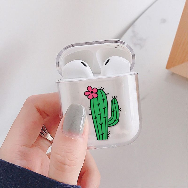 Hoesje voor AirPods Geel Rood Transparante Cactus
