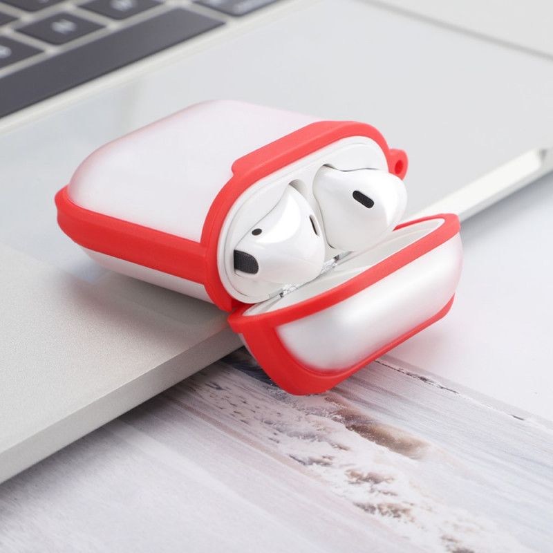 Hoesje voor AirPods Grijs Zwart Transparant Gematteerd