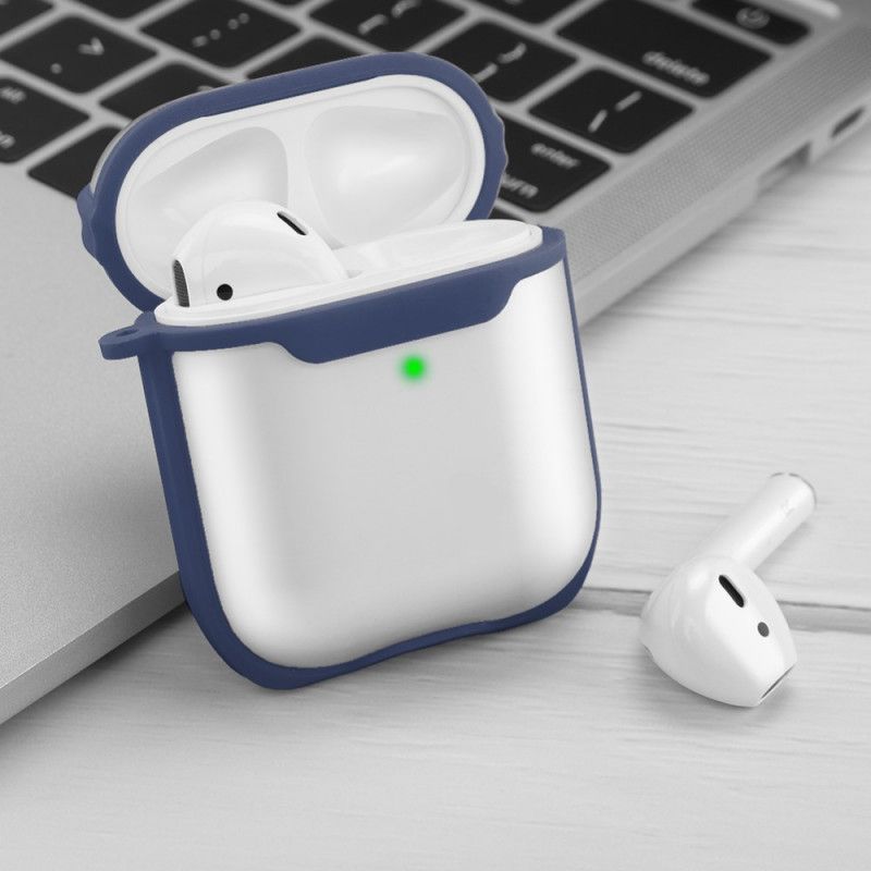 Hoesje voor AirPods Grijs Zwart Transparant Gematteerd