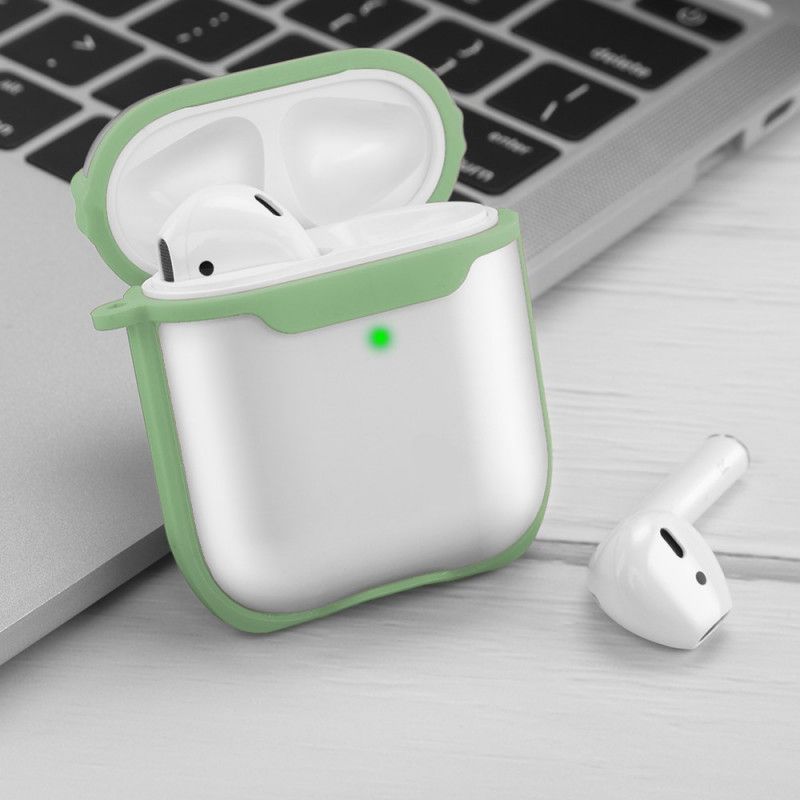 Hoesje voor AirPods Grijs Zwart Transparant Gematteerd