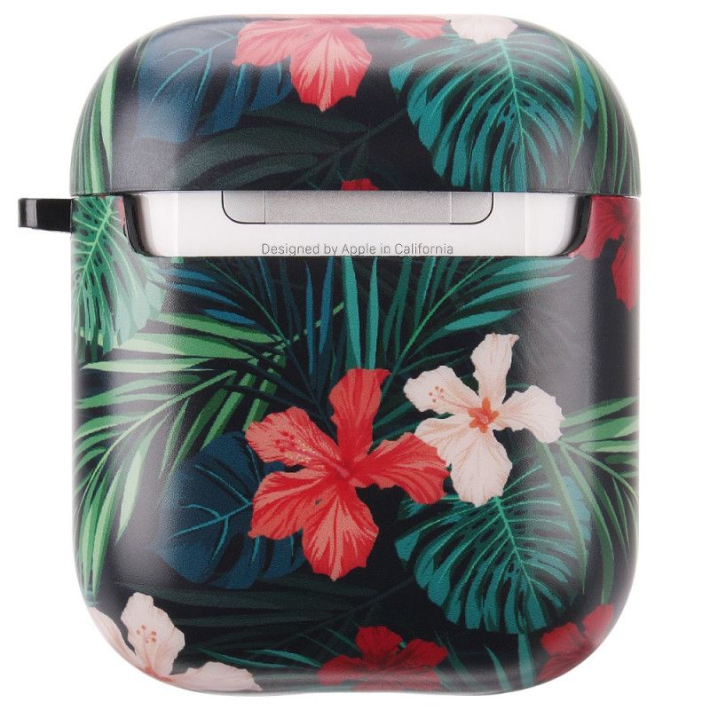 Hoesje voor AirPods Rood Stijve Bloemen