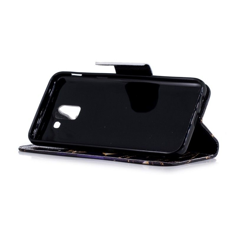 Bescherming Hoesje Samsung Galaxy J6 Telefoonhoesje Magische Vlinder