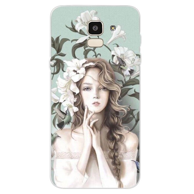 Case Hoesje Samsung Galaxy J6 Telefoonhoesje De Bloemenvrouw