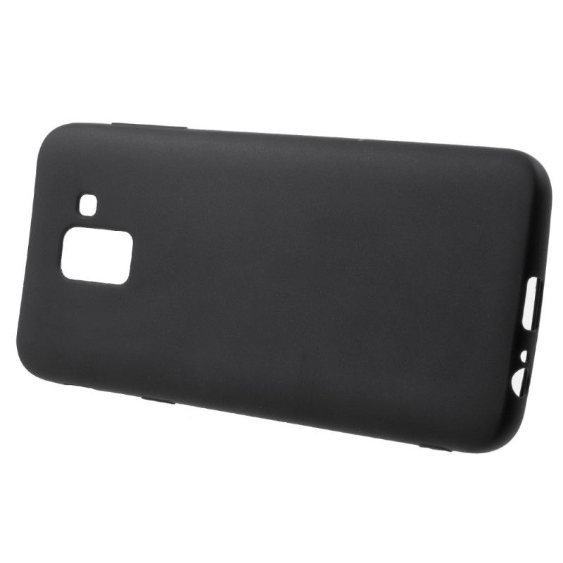 Case Hoesje Samsung Galaxy J6 Wit Zwart Telefoonhoesje Hard Mat