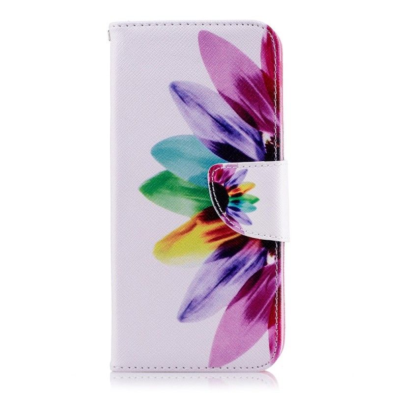 Cover Folio-hoesje Samsung Galaxy J6 Telefoonhoesje Aquarelbloem