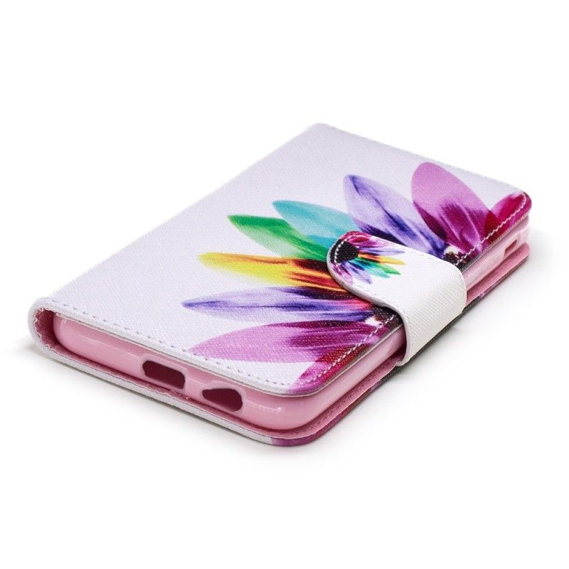 Cover Folio-hoesje Samsung Galaxy J6 Telefoonhoesje Aquarelbloem