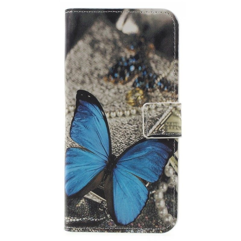 Cover Folio-hoesje Samsung Galaxy J6 Telefoonhoesje Blauwe Vlinder