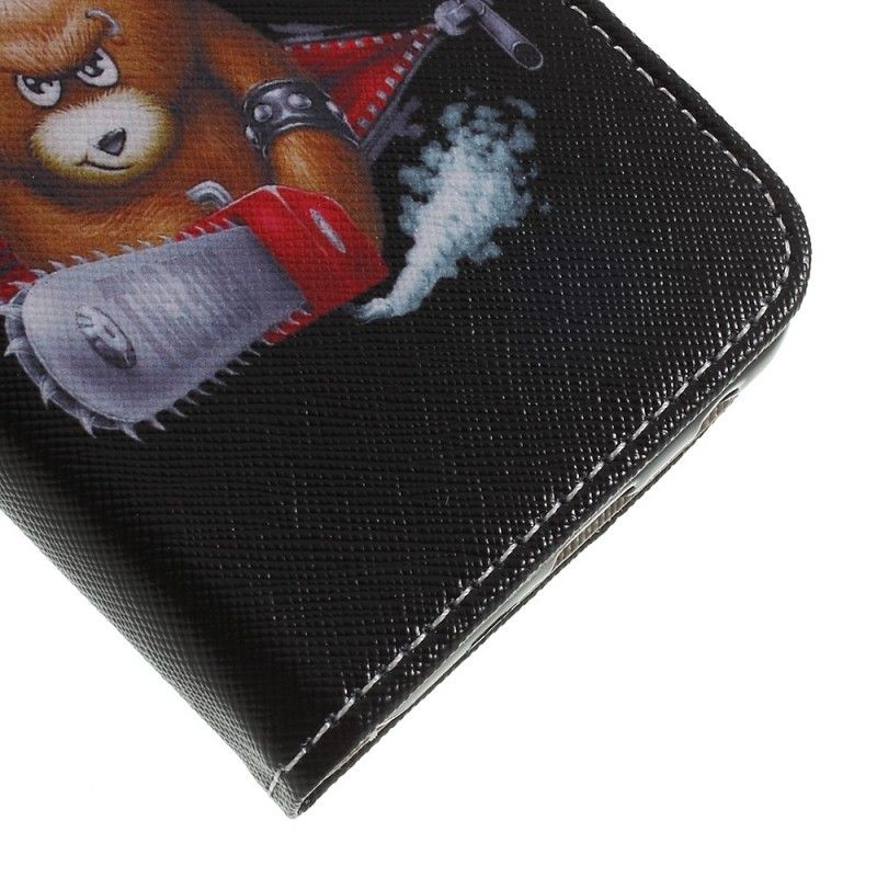 Cover Folio-hoesje Samsung Galaxy J6 Telefoonhoesje Gevaarlijke Beer