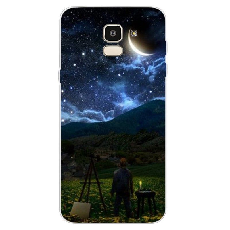 Cover Hoesje Samsung Galaxy J6 Telefoonhoesje Schilder In De Nacht