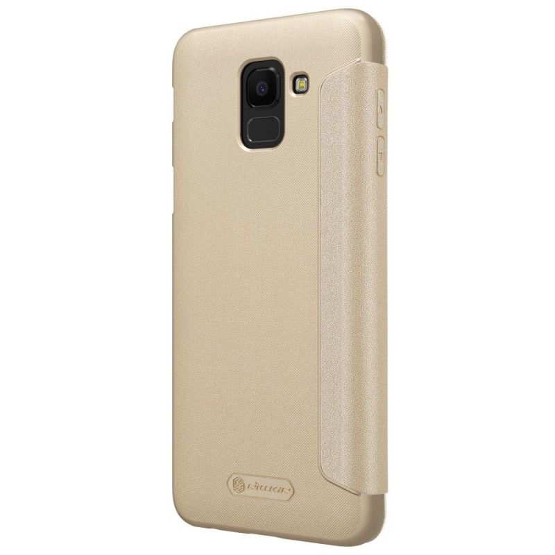 Folio-hoesje Samsung Galaxy J6 Goud Zwart Nillkin