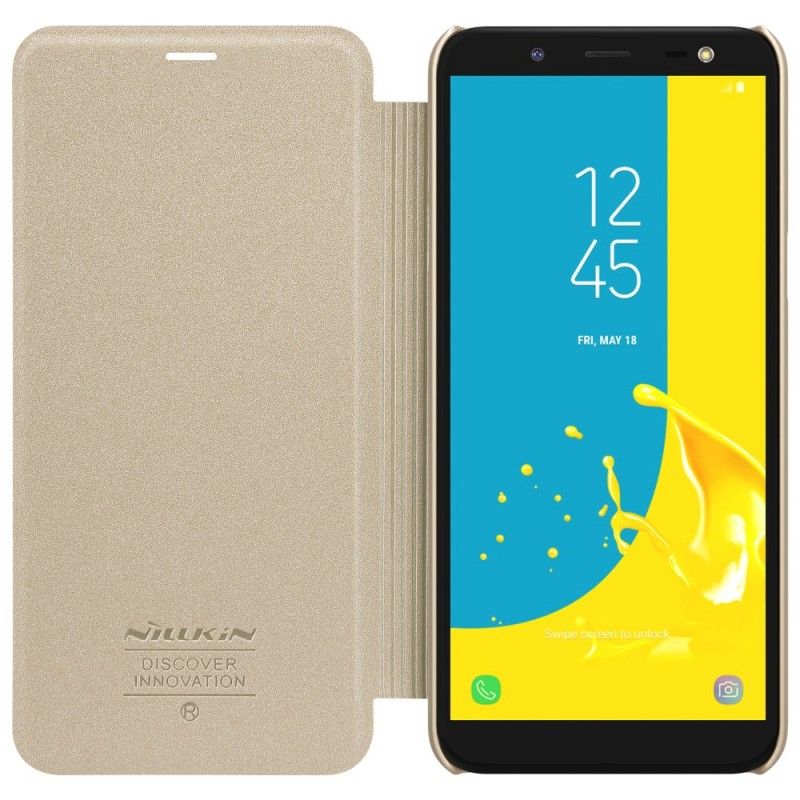 Folio-hoesje Samsung Galaxy J6 Goud Zwart Nillkin