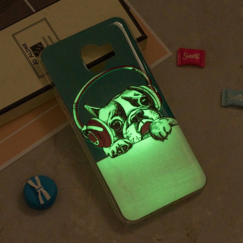 Hoesje Samsung Galaxy J6 Fluorescerende Hond