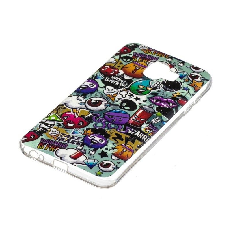 Hoesje Samsung Galaxy J6 Fluorescerende Waanzin