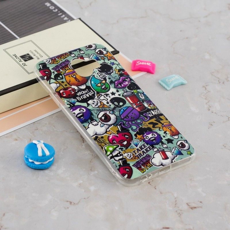 Hoesje Samsung Galaxy J6 Fluorescerende Waanzin