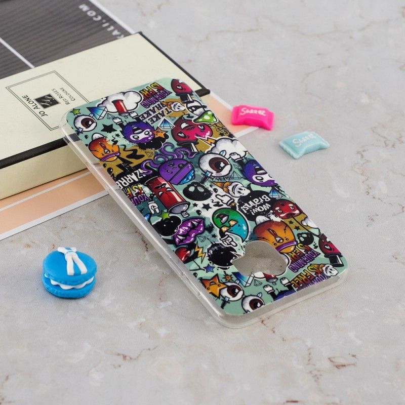 Hoesje Samsung Galaxy J6 Fluorescerende Waanzin