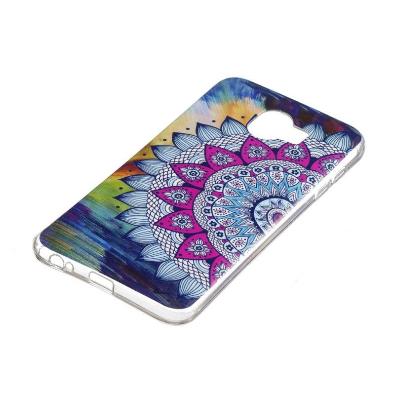 Hoesje Samsung Galaxy J6 Telefoonhoesje Fluorescerende Mandala