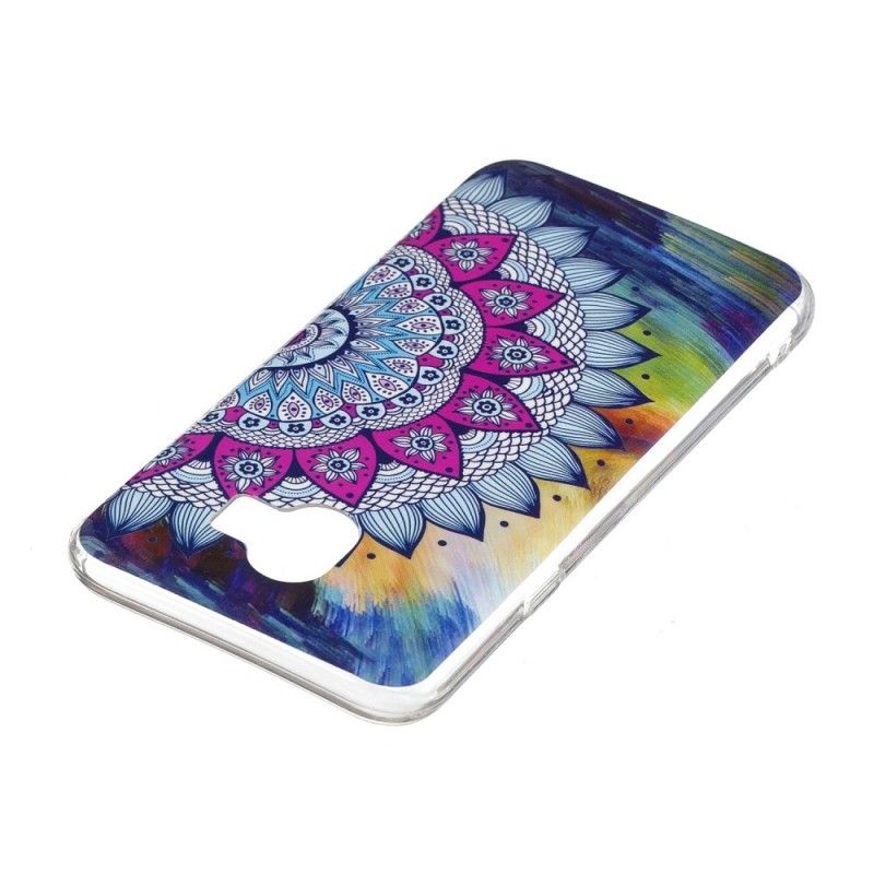 Hoesje Samsung Galaxy J6 Telefoonhoesje Fluorescerende Mandala