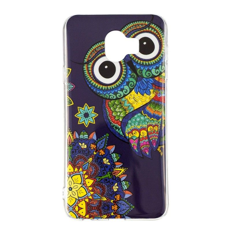 Hoesje Samsung Galaxy J6 Telefoonhoesje Fluorescerende Mandala-Uil