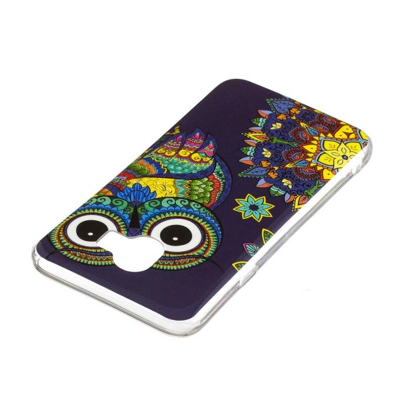 Hoesje Samsung Galaxy J6 Telefoonhoesje Fluorescerende Mandala-Uil