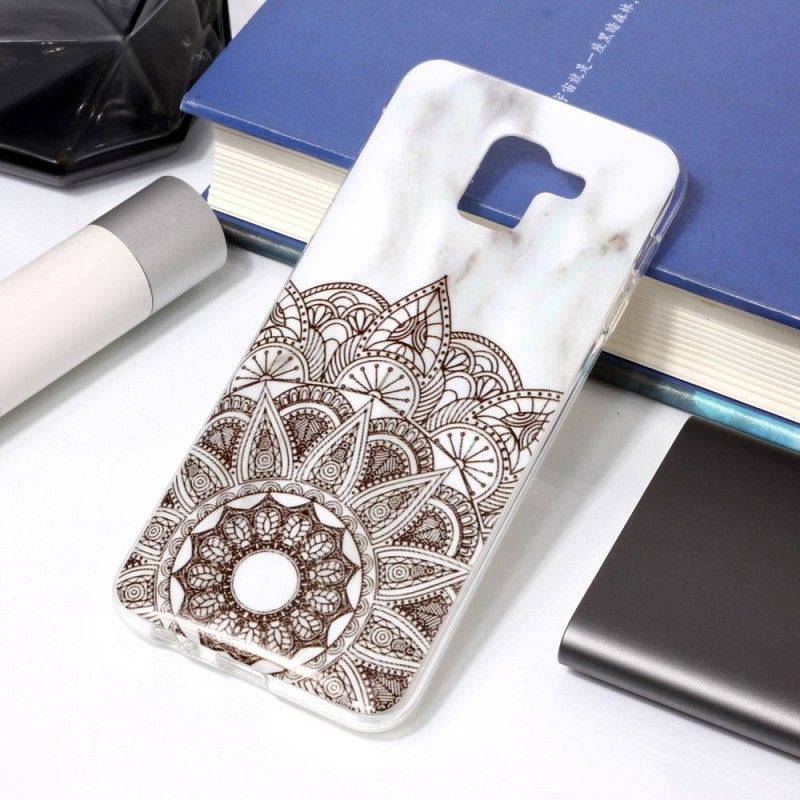 Hoesje Samsung Galaxy J6 Telefoonhoesje Gemarmerde Mandala