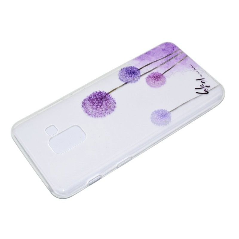 Hoesje Samsung Galaxy J6 Transparant Gekleurde Paardenbloemen