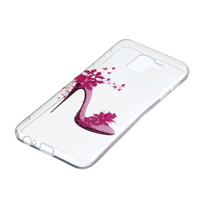 Hoesje Samsung Galaxy J6 Transparante Solitaire Pompen