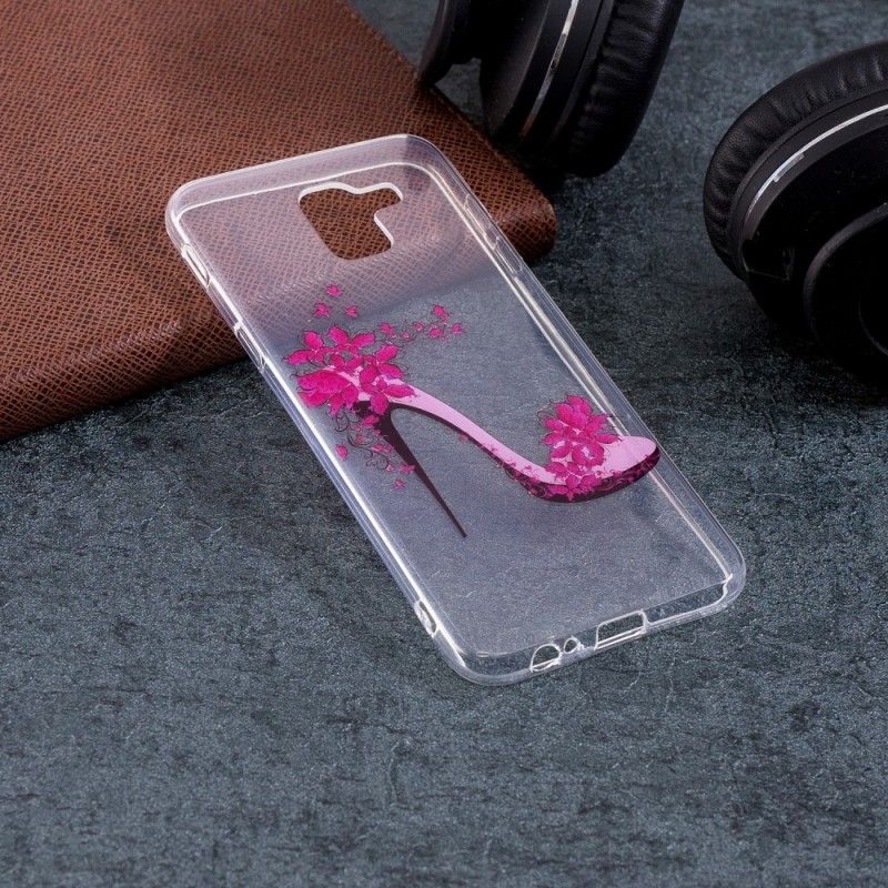 Hoesje Samsung Galaxy J6 Transparante Solitaire Pompen