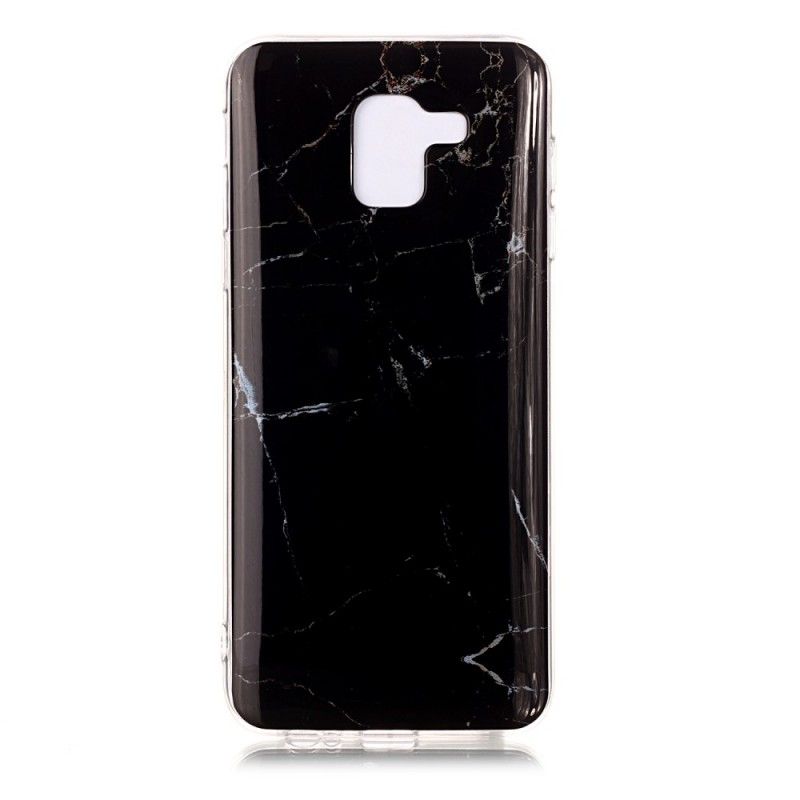 Hoesje Samsung Galaxy J6 Wit Zwart Marmer
