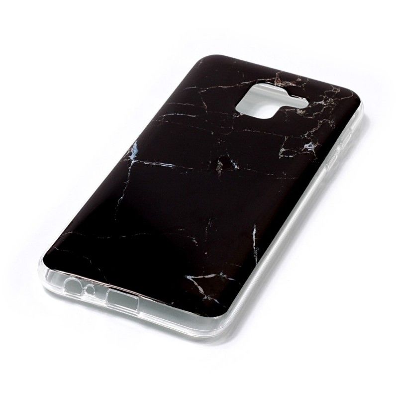 Hoesje Samsung Galaxy J6 Wit Zwart Marmer