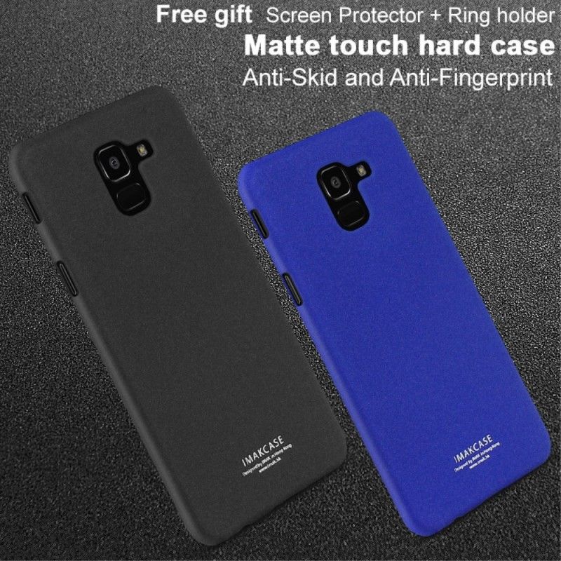 Hoesje voor Samsung Galaxy J6 Donkerblauw Zwart Ring