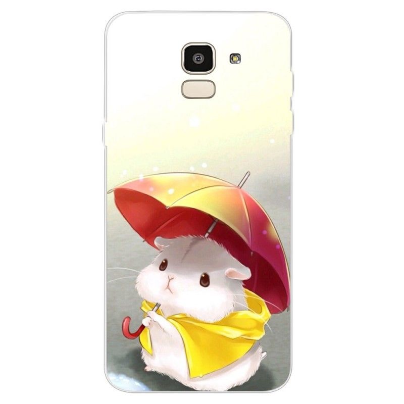 Hoesje voor Samsung Galaxy J6 Hamster In De Regen