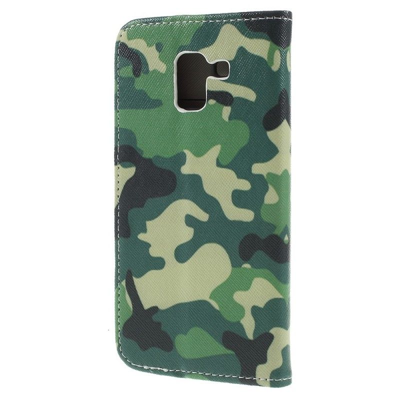 Leren Hoesje Samsung Galaxy J6 Militaire Camouflage